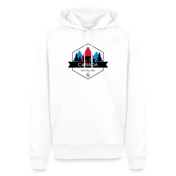 Le Canada dans la nature avec les ours et la forêt - Sweat à capuche Premium bio Homme - blanc - Devant - Nico (187cm)