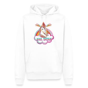 HAIL SATAN! - Sweat à capuche Premium bio Homme - blanc - Devant - Nico (187cm)