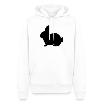 Rabbit - Men’s Premium Organic Hoodie - white - Front - Nico (187cm)