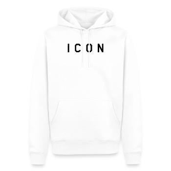 SYMBOL - Männer Premium Bio Hoodie - Weiß - Vorne - Nico (187cm)