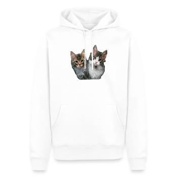 Kätzchen - Männer Premium Bio Hoodie - Weiß - Vorne - Nico (187cm)