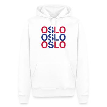 OSLO Norwegian Flag - Norwegen - Norway - Men’s Premium Organic Hoodie - white - Front - Nico (187cm)