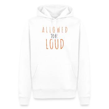 Allowed to be Loud - Sweat à capuche Premium bio Homme - blanc - Devant - Nico (187cm)