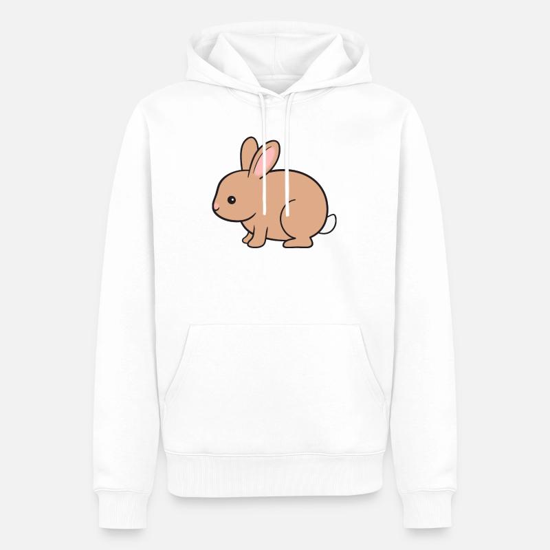 Lapin Lapin - Sweat à capuche Premium bio Homme - blanc