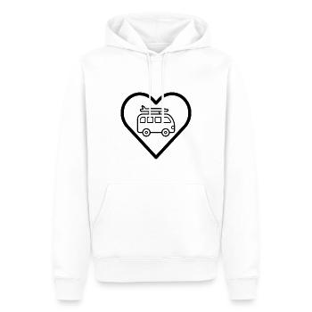 Van im Herz - Männer Premium Bio Hoodie - Weiß - Vorne - Nico (187cm)