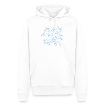 Marine Patterns - Men’s Premium Organic Hoodie - white - Front - Nico (187cm)