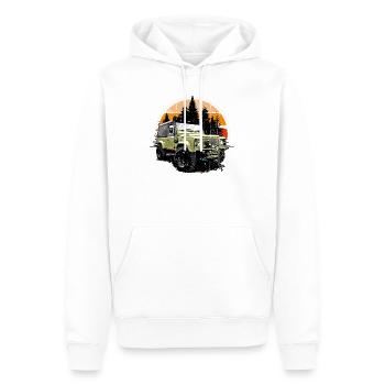 Waldweg-Verteidiger - Männer Premium Bio Hoodie - Weiß - Vorne - Nico (187cm)
