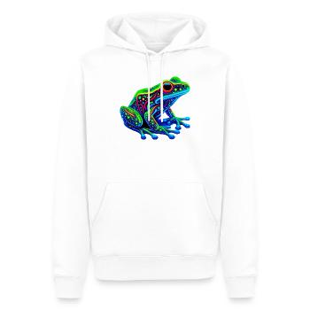Grenouille - Sweat à capuche Premium bio Homme - blanc - Devant - Nico (187cm)
