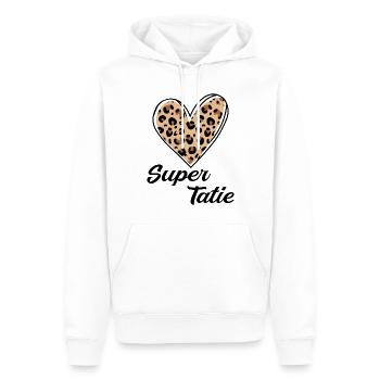 Super Tatie - Sweat à capuche Premium bio Homme - blanc - Devant - Nico (187cm)