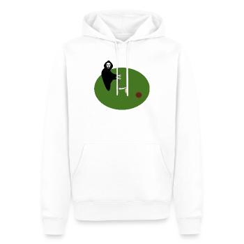 grim reaper Skull golf Gothic Fantasy Art - Men’s Premium Organic Hoodie - white - Front - Nico (187cm)