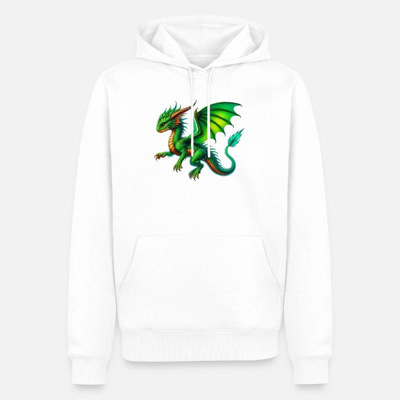 Dragon - Sweat à capuche Premium bio Homme - blanc