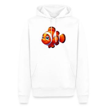 Clownfish - Men’s Premium Organic Hoodie - white - Front - Nico (187cm)