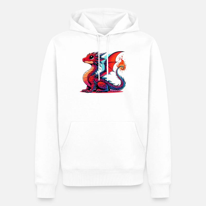 Dragon - Sweat à capuche Premium bio Homme - blanc