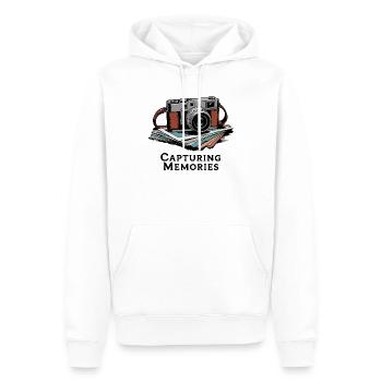 Conception d’appareils photo vintage pour les créatifs - Sweat à capuche Premium bio Homme - blanc - Devant - Nico (187cm)