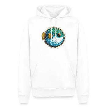Kugelfisch - Männer Premium Bio Hoodie - Weiß - Vorne - Nico (187cm)