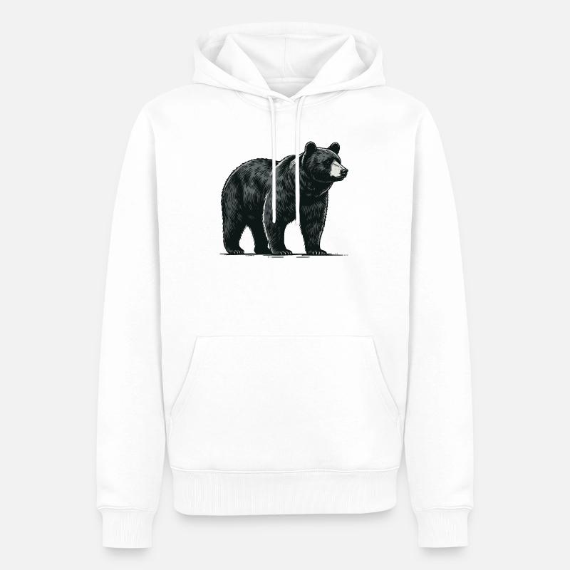 Baribal - Sweat à capuche Premium bio Homme - blanc