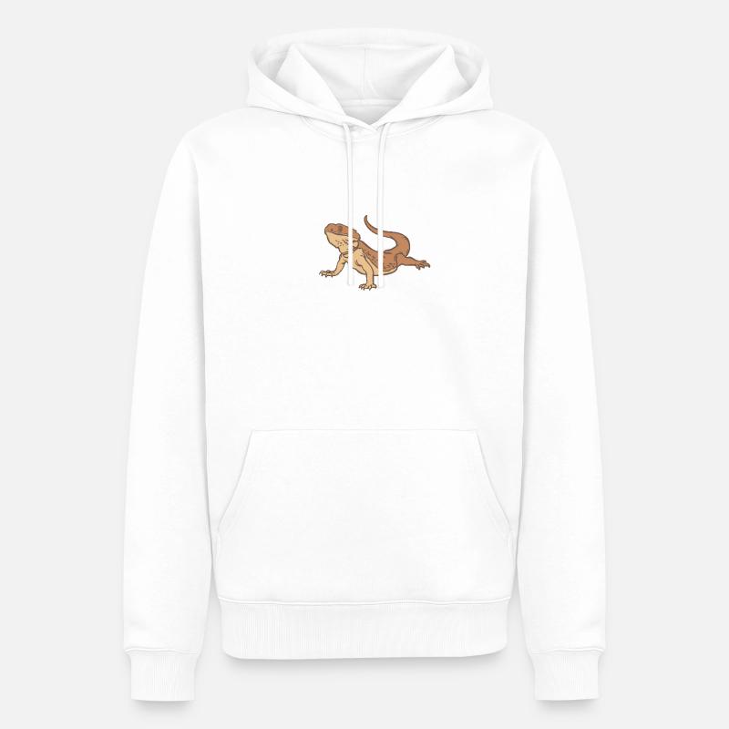Bartagame - Männer Premium Bio Hoodie - Weiß