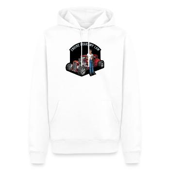 Heißer Motor und Rebellischer Stil - Männer Premium Bio Hoodie - Weiß - Vorne - Nico (187cm)