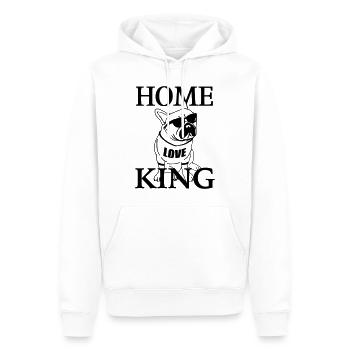 Dog Mom | Cute Dog Lover Statement Design - Men’s Premium Organic Hoodie - white - Front - Nico (187cm)