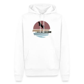 Wingfoil sunset Silhouette - Männer Premium Bio Hoodie - Weiß - Vorne - Nico (187cm)