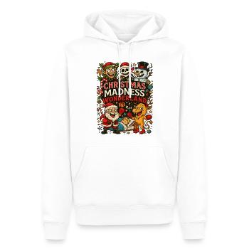 Christmas Madness Wonderland - Men’s Premium Organic Hoodie - white - Front - Nico (187cm)