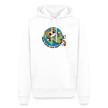 Sauver la planète terre, Make Earth cool again - Sweat à capuche Premium bio Homme - blanc - Devant - Nico (187cm)