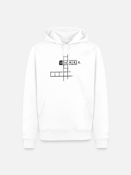 Lunatic with 3 letters - Men’s Premium Organic Hoodie - white