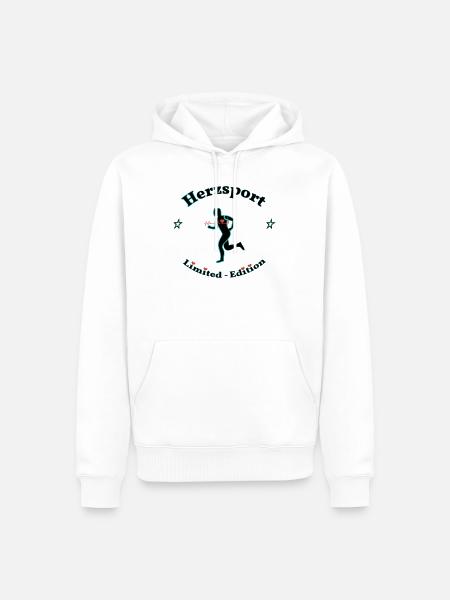 Hertz-Sport - Männer Premium Bio Hoodie - Weiß