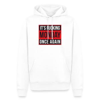 It's Fucking Monday Once Again - Sweat à capuche Premium bio Homme - blanc - Devant - Nico (187cm)