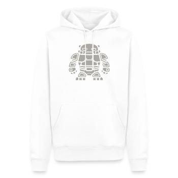 golem - Sweat à capuche Premium bio Homme - blanc - Devant - Nico (187cm)