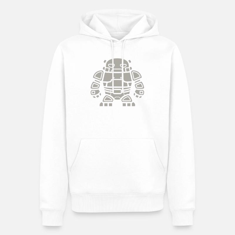 golem - Sweat à capuche Premium bio Homme - blanc