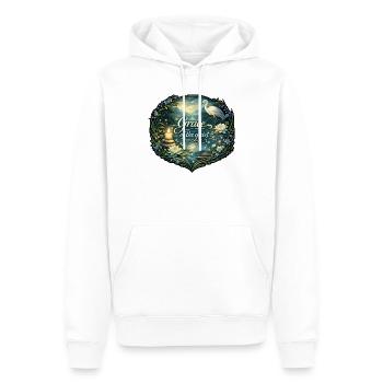 La grâce du calme - Sweat à capuche Premium bio Homme - blanc - Devant - Nico (187cm)
