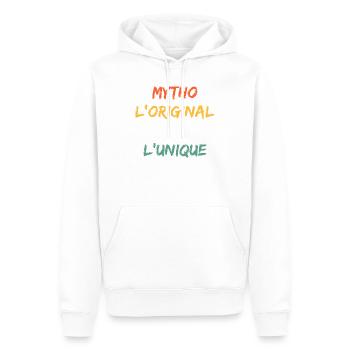 Mytho Original The True Unique - Men’s Premium Organic Hoodie - white - Front - Nico (187cm)
