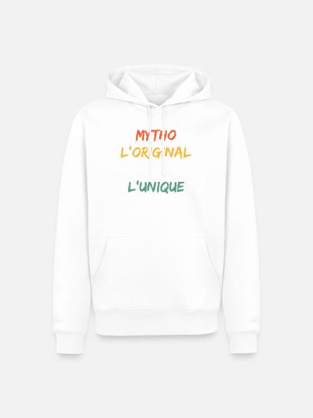 Mytho Original The True Unique - Men’s Premium Organic Hoodie - white