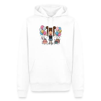Happy Birthday Girl - Personnage mignon du jeu Toca - Sweat à capuche Premium bio Homme - blanc - Devant - Nico (187cm)