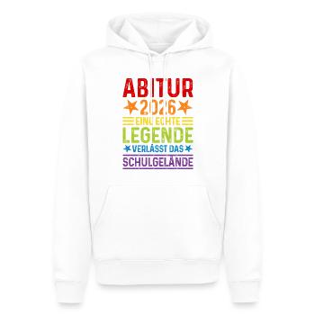 Abitur 2026: A legend leaves the school grounds - Men’s Premium Organic Hoodie - white - Front - Nico (187cm)