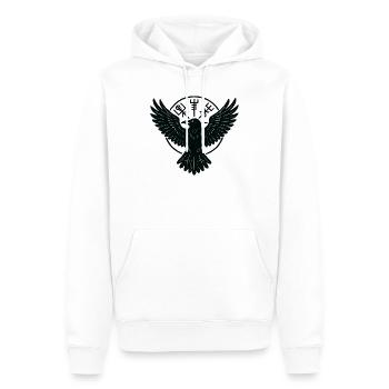 Mystic Raven Circle - Men’s Premium Organic Hoodie - white - Front - Nico (187cm)