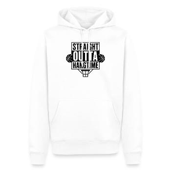 Straight Outta Hangtime Basketball Sport  - Männer Premium Bio Hoodie - Weiß - Vorne - Nico (187cm)