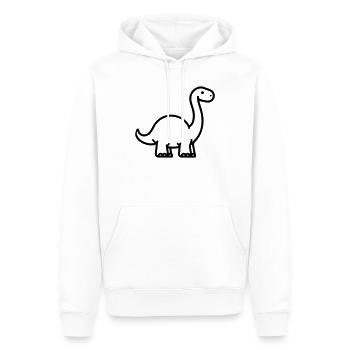 Brontosaurus - Männer Premium Bio Hoodie - Weiß - Vorne - Nico (187cm)