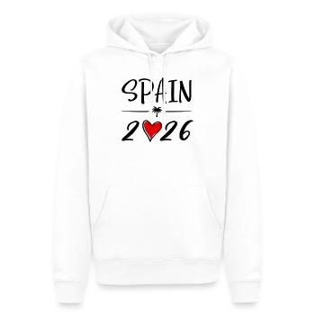 Spain 2026 - Männer Premium Bio Hoodie - Weiß - Vorne - Nico (187cm)