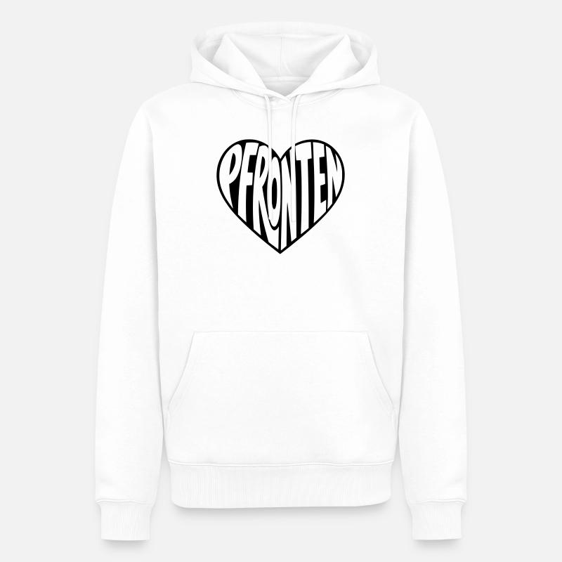 Pfronten Allgäu au cœur - Sweat à capuche Premium bio Homme - blanc