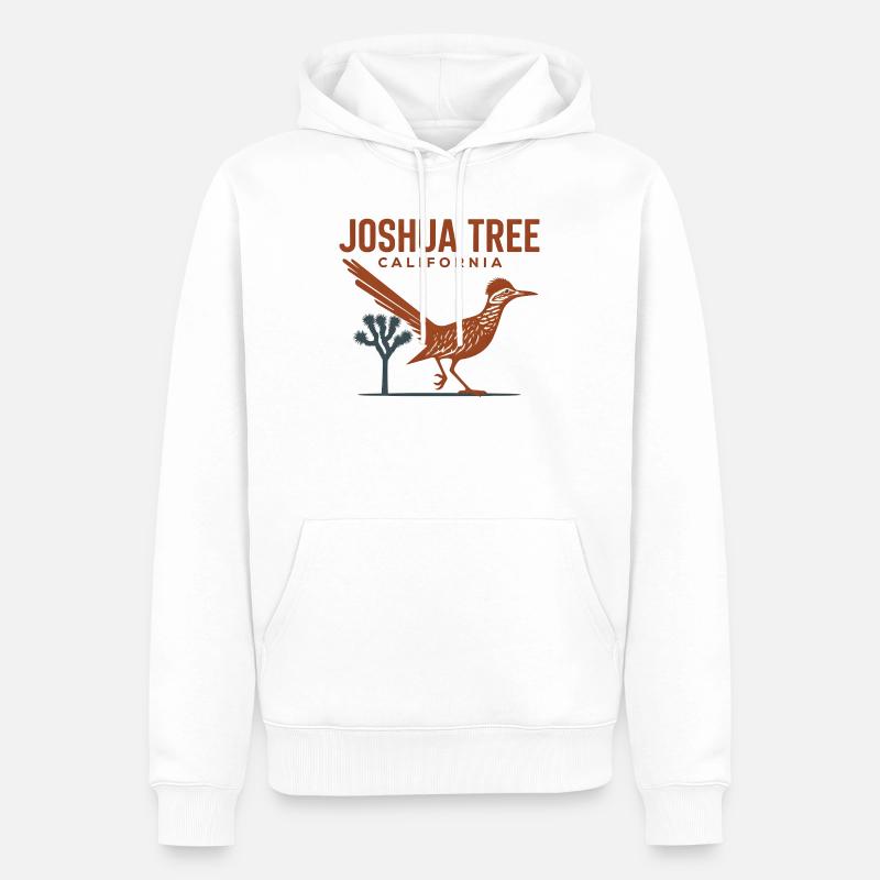 Joshua Tree Roadrunner Sunset - Männer Premium Bio Hoodie - Weiß