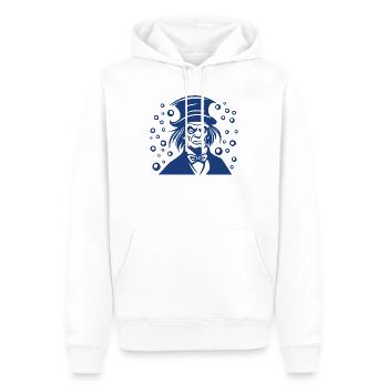 Ebenezer Scrooge Flat Porträtgrafik - Männer Premium Bio Hoodie - Weiß - Vorne - Nico (187cm)
