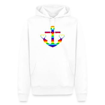 Anker-Bunt - Sweat à capuche Premium bio Homme - blanc - Devant - Nico (187cm)