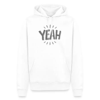 Yeah Jubelstrahl Design - Sweat à capuche Premium bio Homme - blanc - Devant - Nico (187cm)