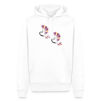 Vogel Bird - Sweat à capuche Premium bio Homme - blanc - Devant - Nico (187cm)
