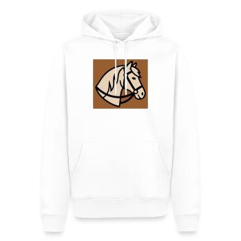  Pferdekopf Zaumzeug Reitsport - Männer Premium Bio Hoodie - Weiß - Vorne - Nico (187cm)