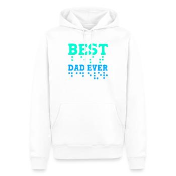 Blind Blindenschrift Braille - Männer Premium Bio Hoodie - Weiß - Vorne - Nico (187cm)