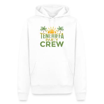 Teneriffa Party Crew - Männer Premium Bio Hoodie - Weiß - Vorne - Nico (187cm)