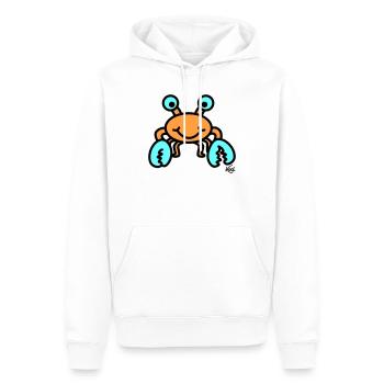 Krebs groß - Männer Premium Bio Hoodie - Weiß - Vorne - Nico (187cm)